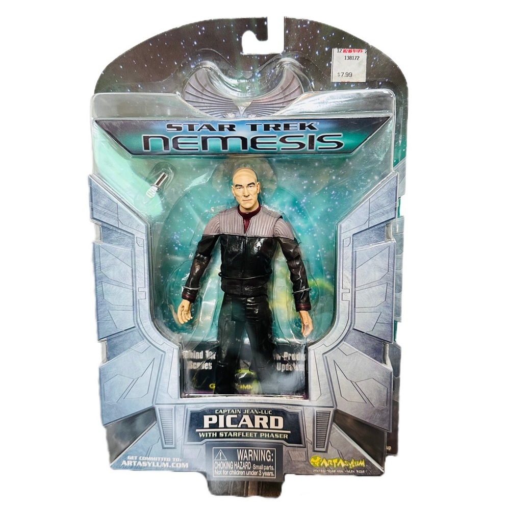 Star Trek Nemesis CAPTAIN JEAN-LUC PICARD Figure Art Asylum 2002 - NEW SEALED!